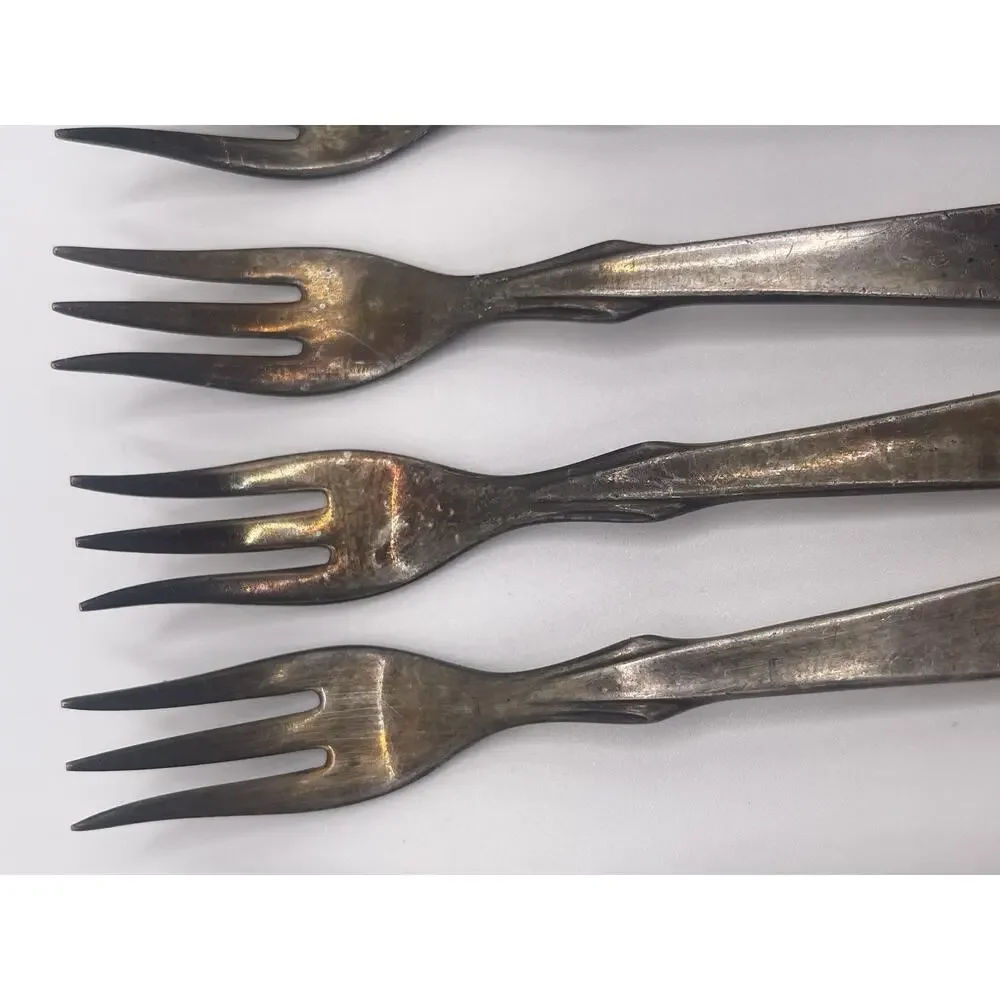 Antique International Silver Co Hotel silver trident Oyster Pickle seafood Fork